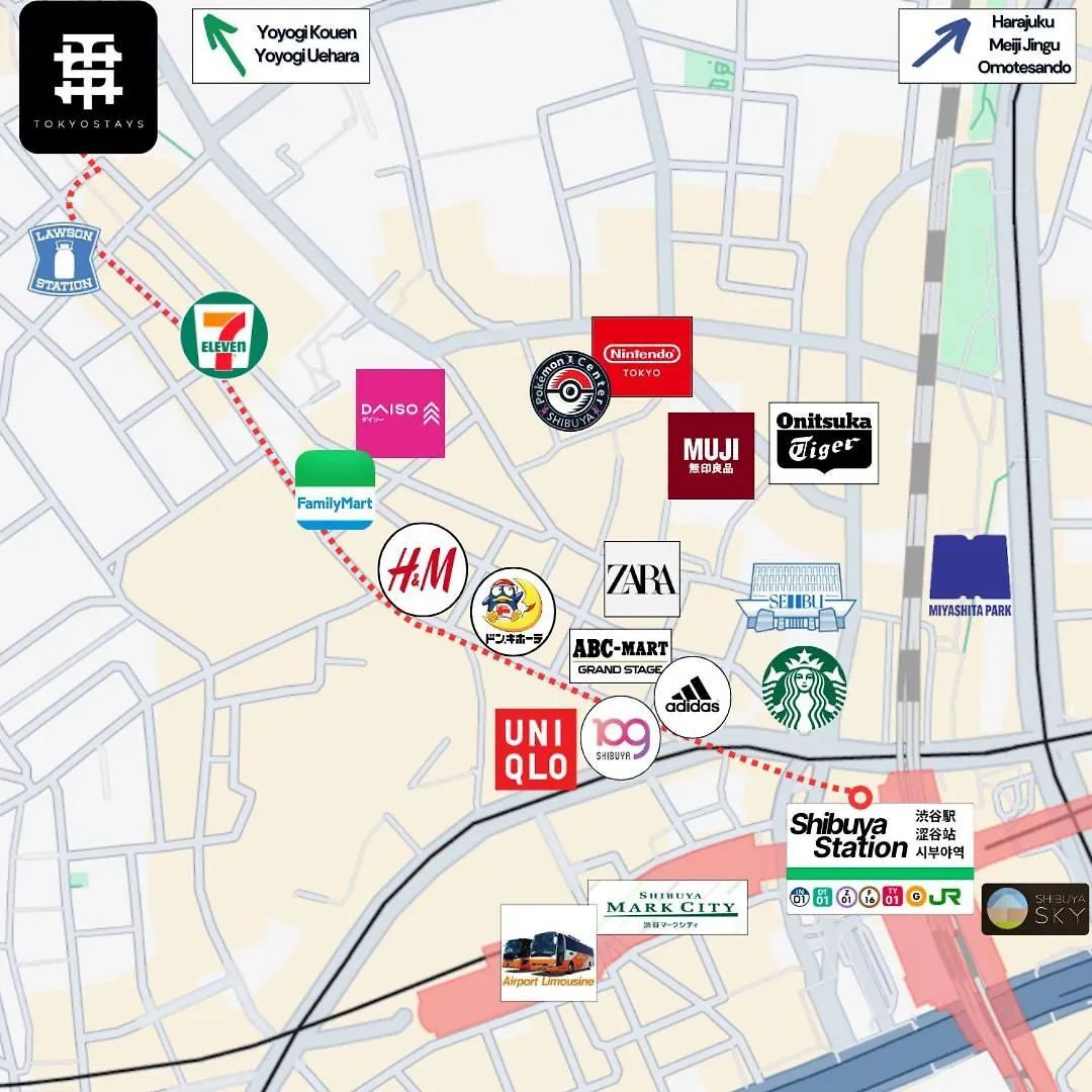 Апартаменты New! Relaxing Prime Unit In The Heart Of Shibuya! Токио